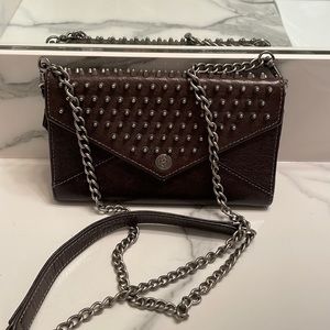 Rebecca Minkoff Black Studded Wallet on a Chain